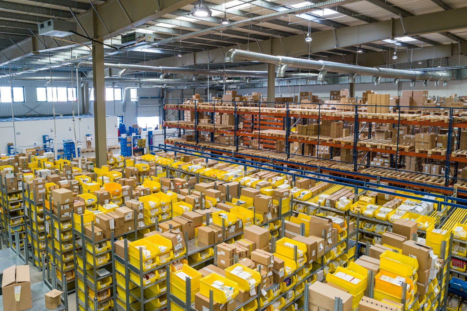 Warehouse inventory managed with ERP